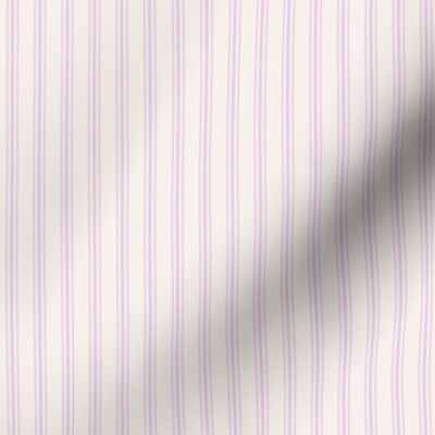 Classic Ticking Stripe Fabric by the Yard Lilac