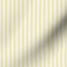 classic mattress ticking stripe fabric in lime green on creamy white