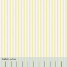 Classic Mattress Ticking stripe in lime green with an overlaid inch scale.