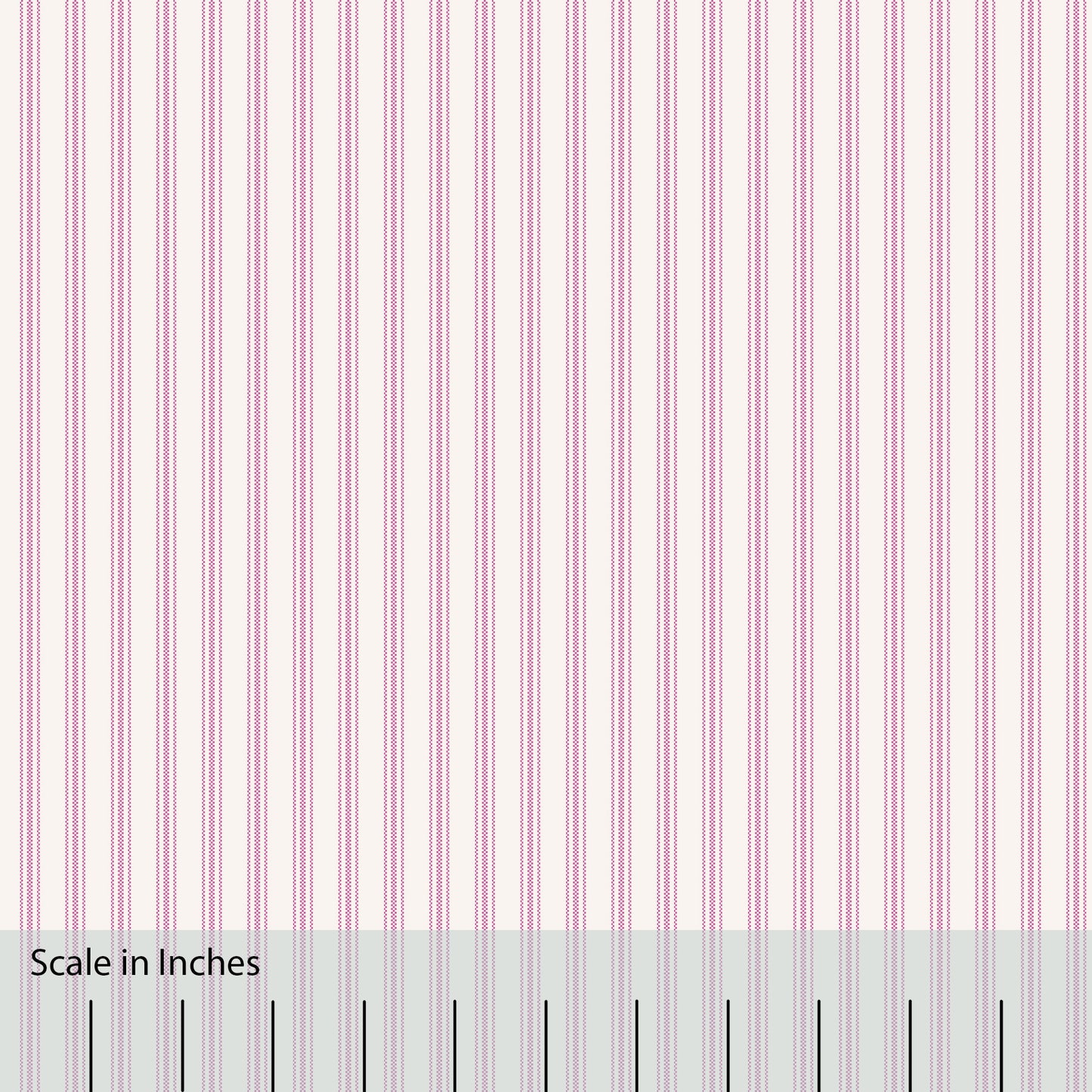 Classic Ticking Stripe Fabric by the Yard Magenta