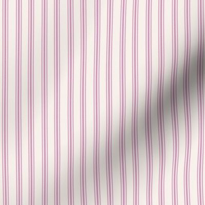 Classic Ticking Stripe Fabric by the Yard Magenta