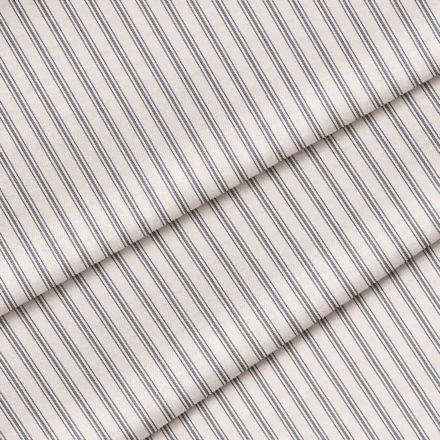 Classic Ticking Stripe Fabric by the Yard Navy Blue