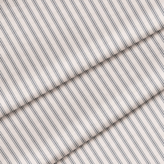 Classic Ticking Stripe Fabric by the Yard Navy Blue