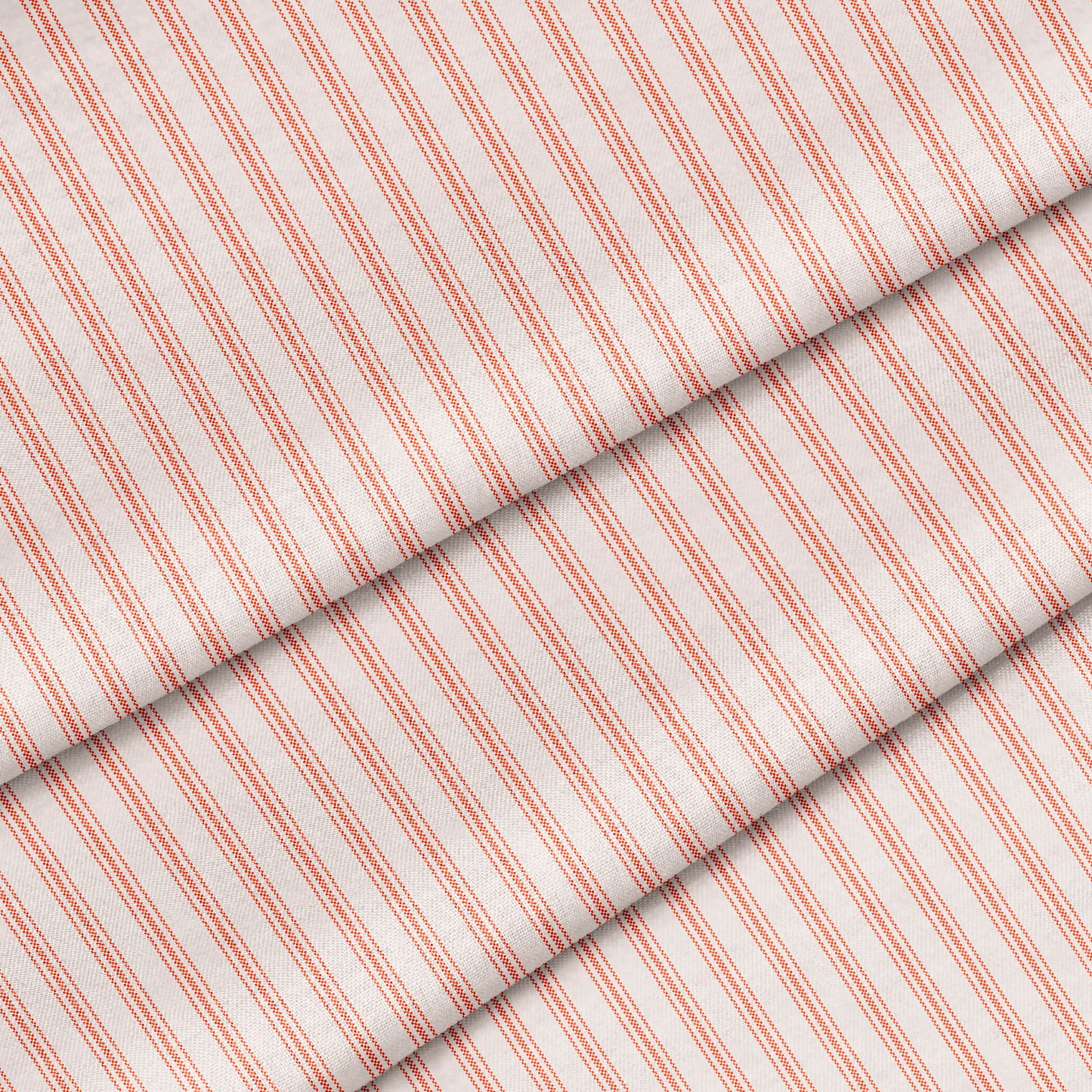 Classic Ticking Stripe Fabric by the Yard Red Farmhouse