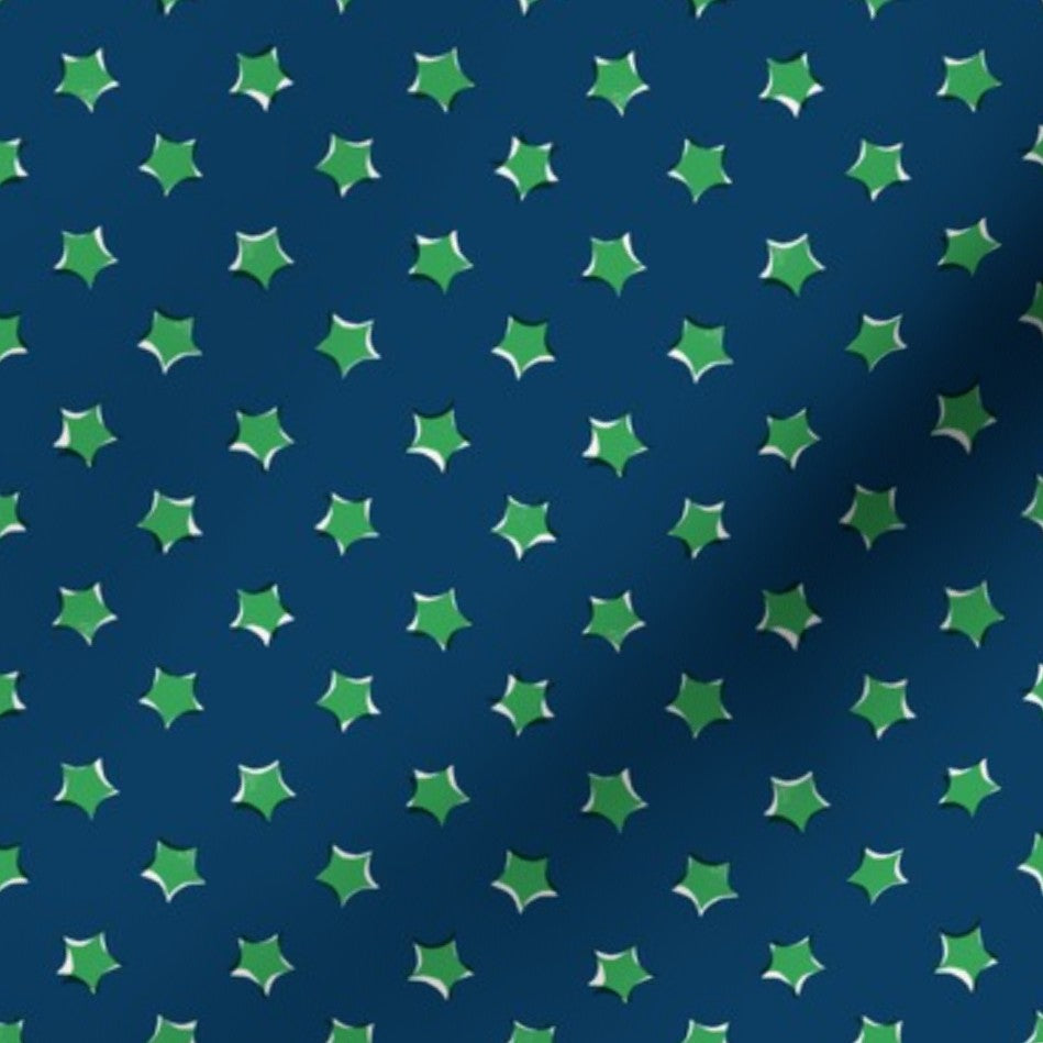 Star Block Print Fabric by the Yard