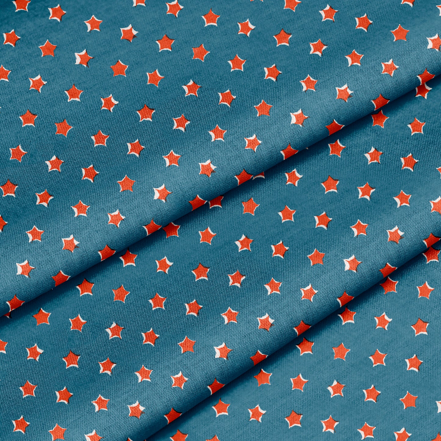 Star Block Print Fabric by the Yard