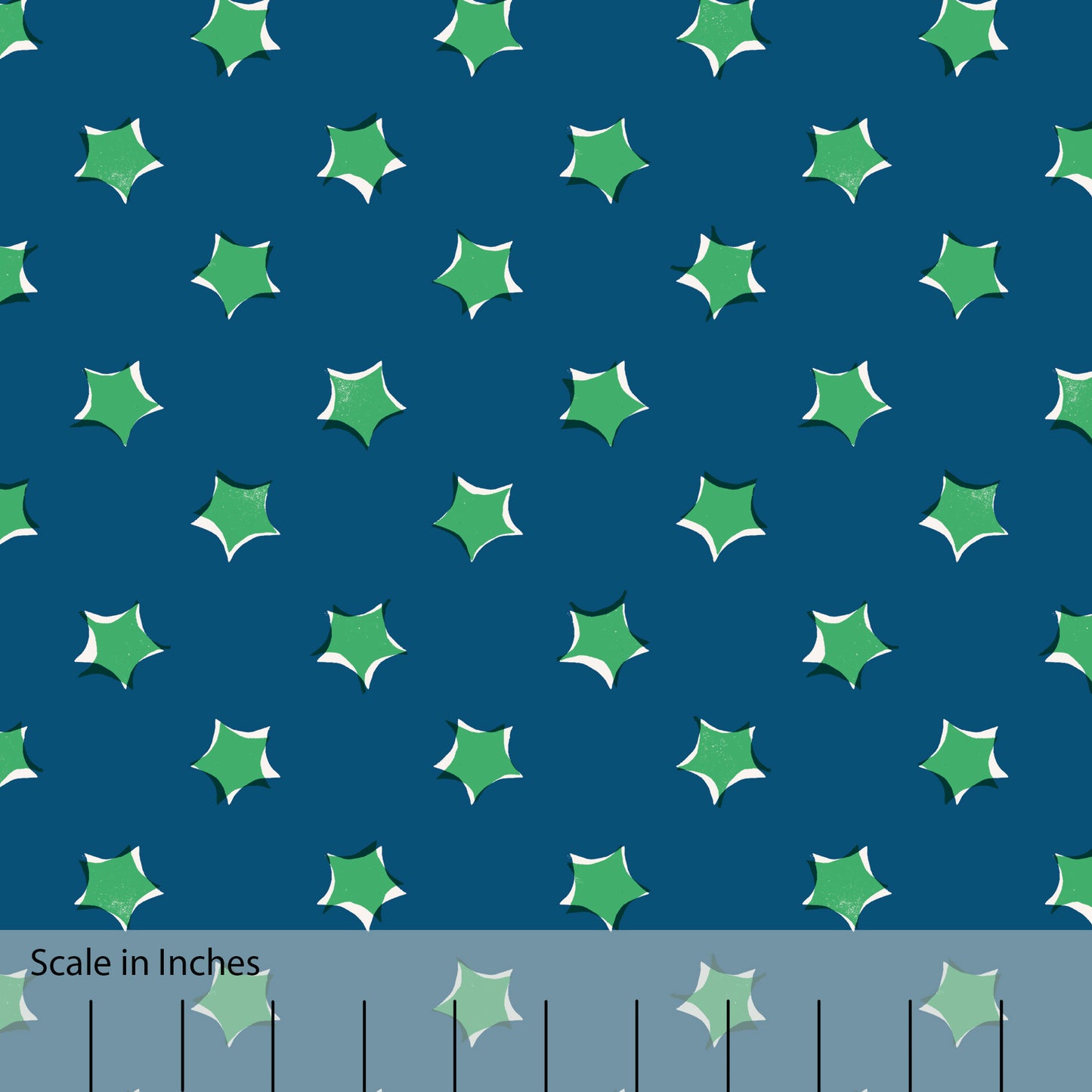 Star Block Print Fabric by the Yard