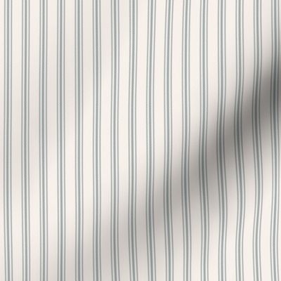 Classic Ticking Stripe Fabric by the Yard Stormy Gray