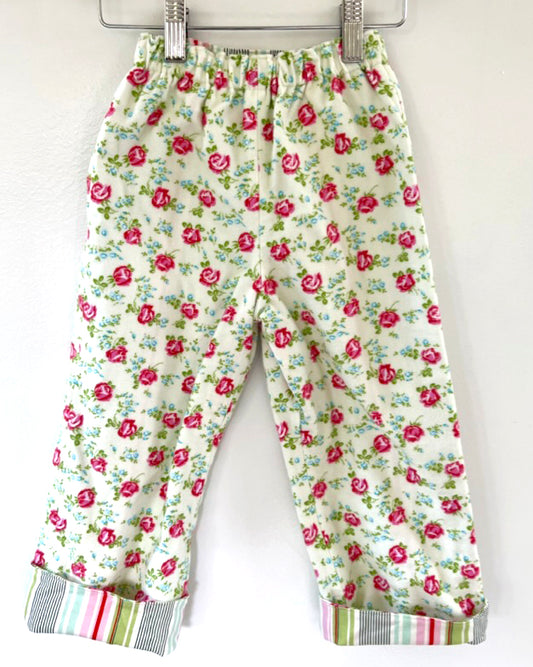 flannel reversible pants sweet rose