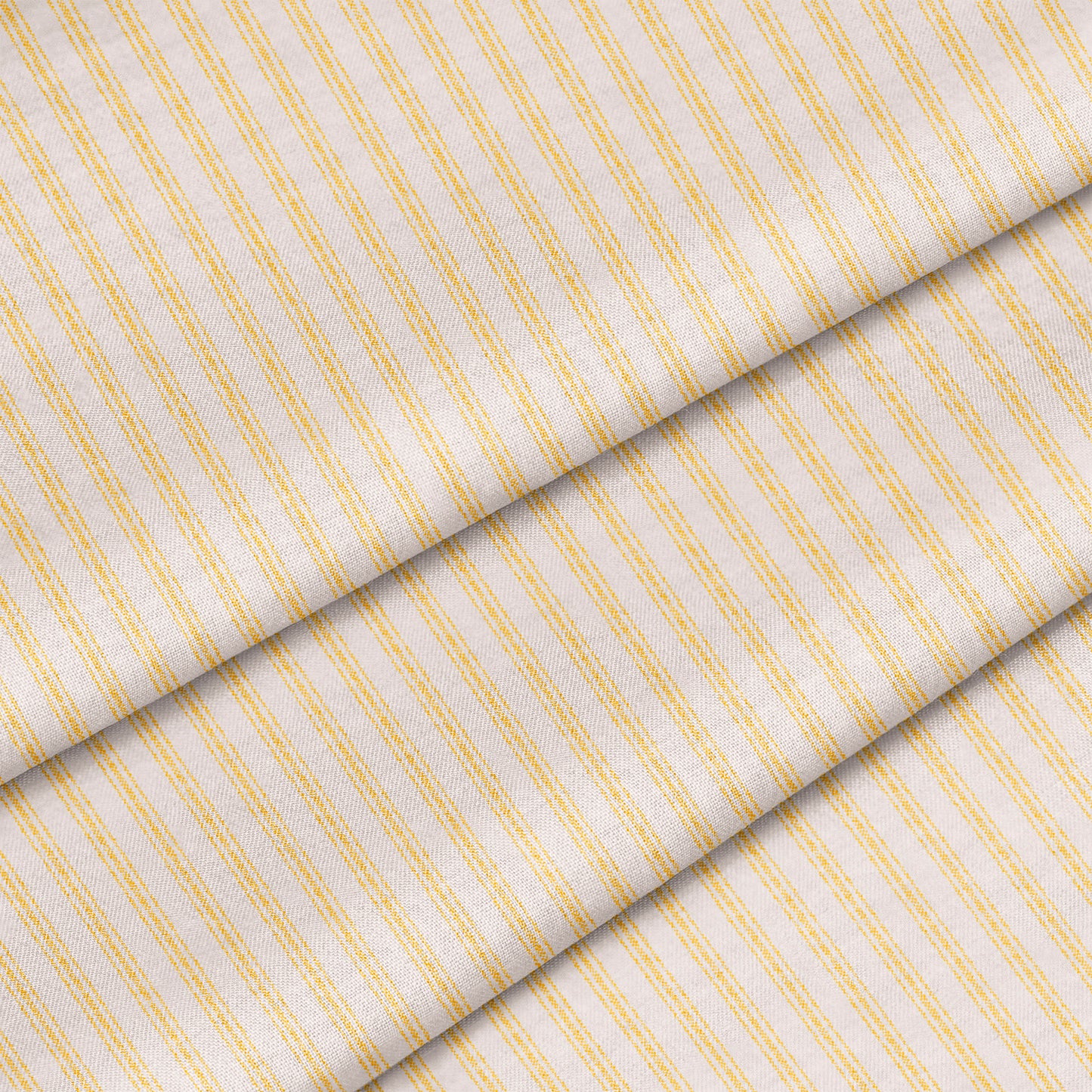 Classic Ticking Stripe Fabric by the Yard Sunny Yellow