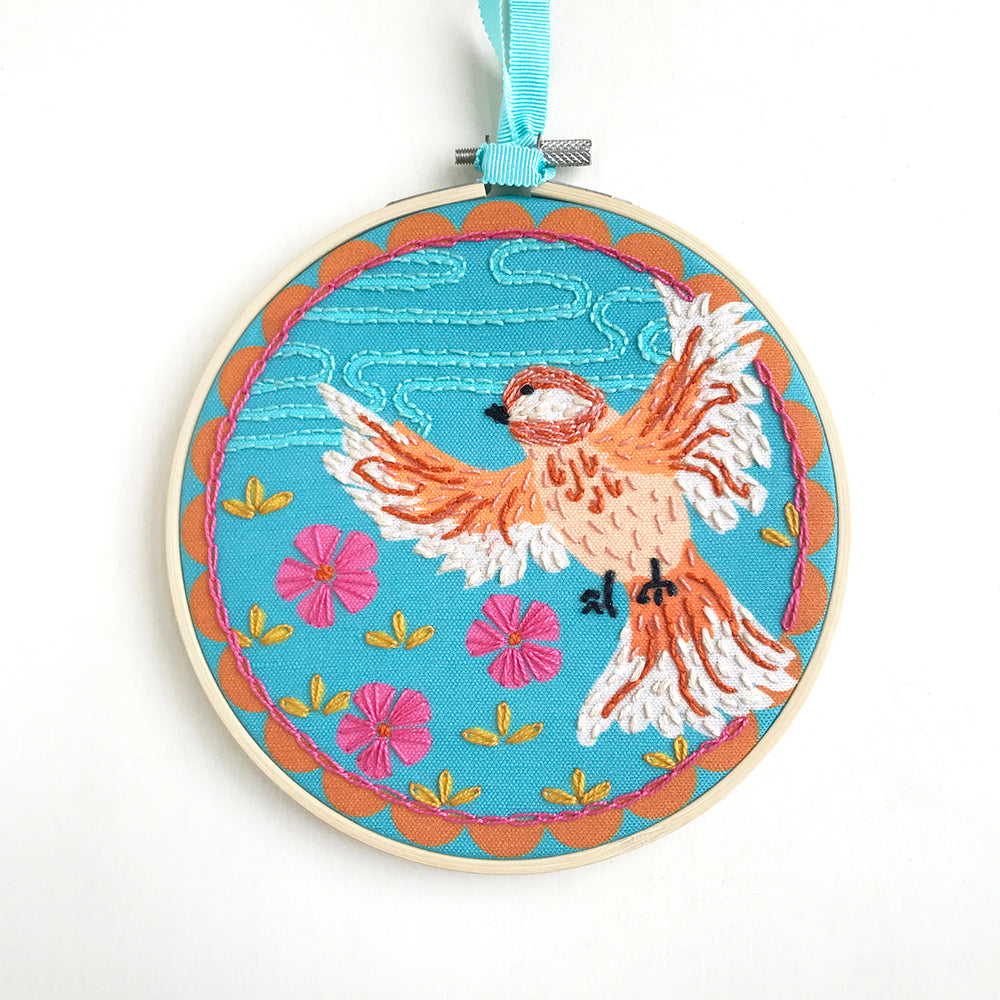 Chickadee Embroidery Design in Purple - little girl Pearl