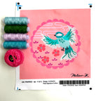 Load image into Gallery viewer, Chickadee Embroidery Design in Pink - little girl Pearl
