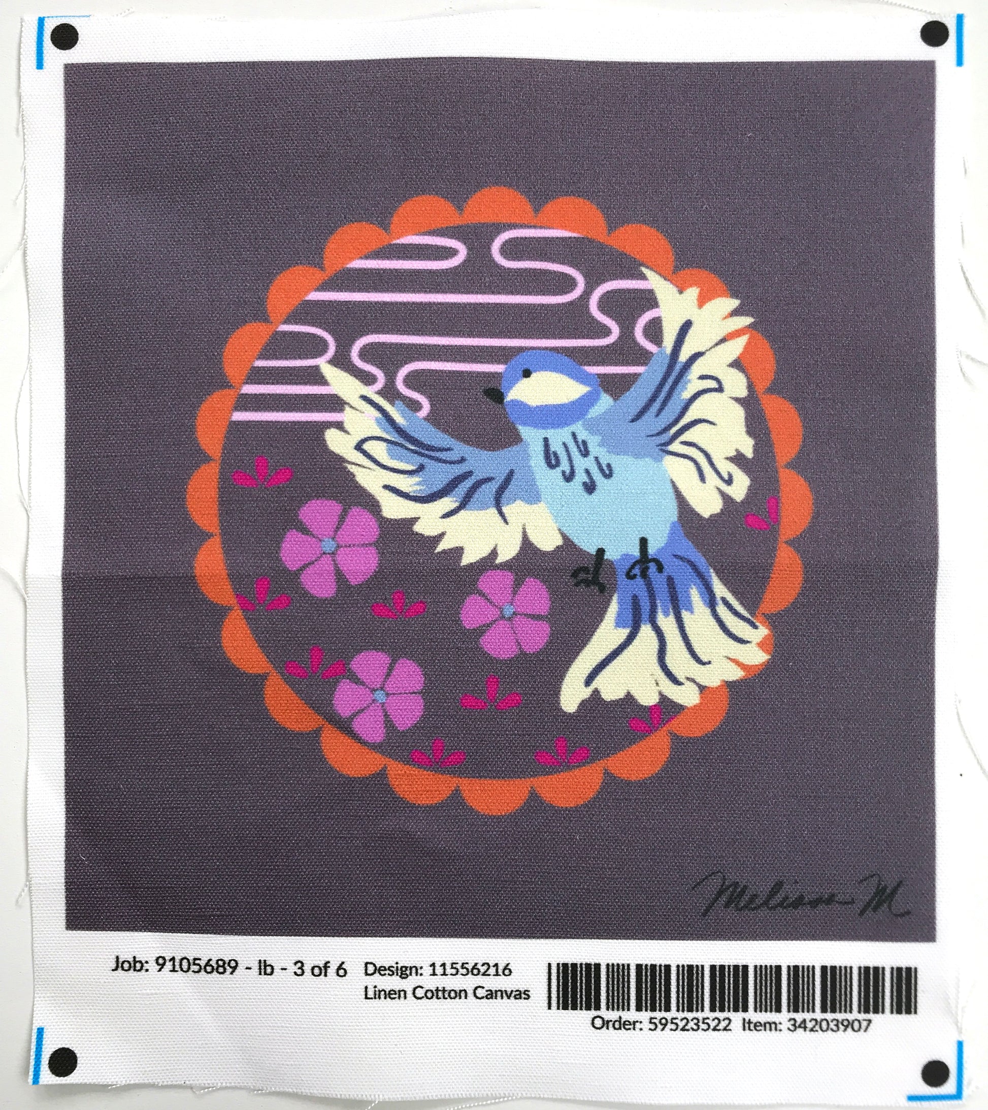 Chickadee Embroidery Design in Purple - little girl Pearl