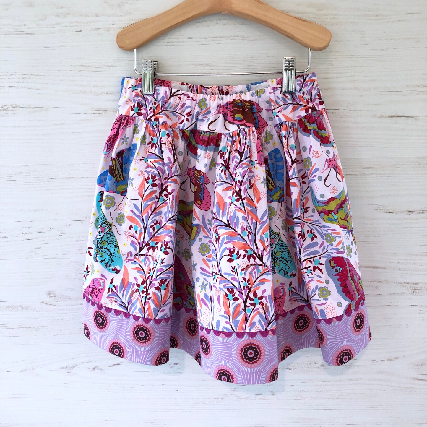 Favorite Twirl skirt in pink moth, sizes 3T 4T 5 6 7 8 - little girl Pearl