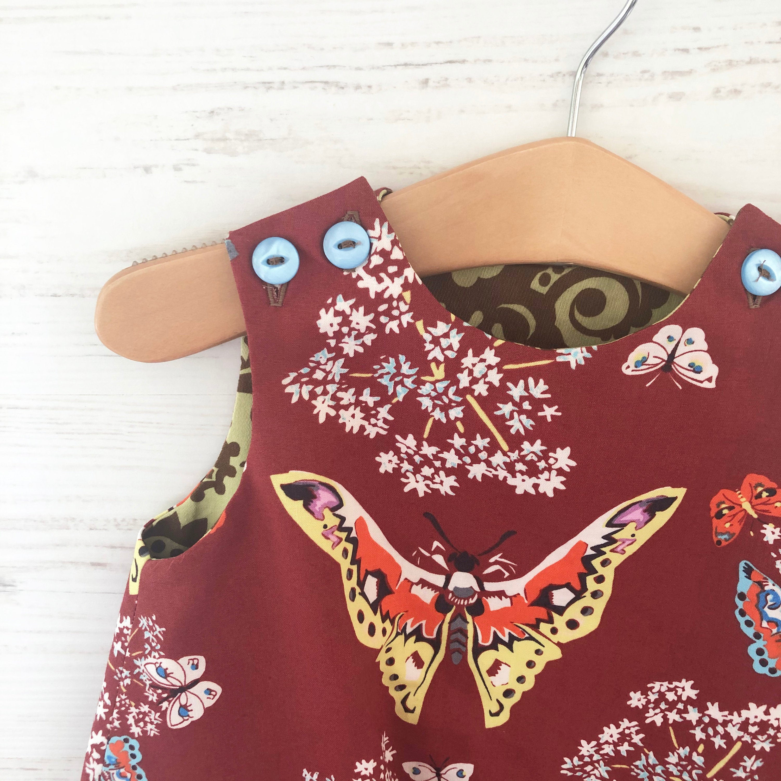 reversible butterfly pocket jumper - little girl Pearl