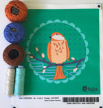 Load image into Gallery viewer, Chonky Chickadee Embroidery Design in Green - little girl Pearl
