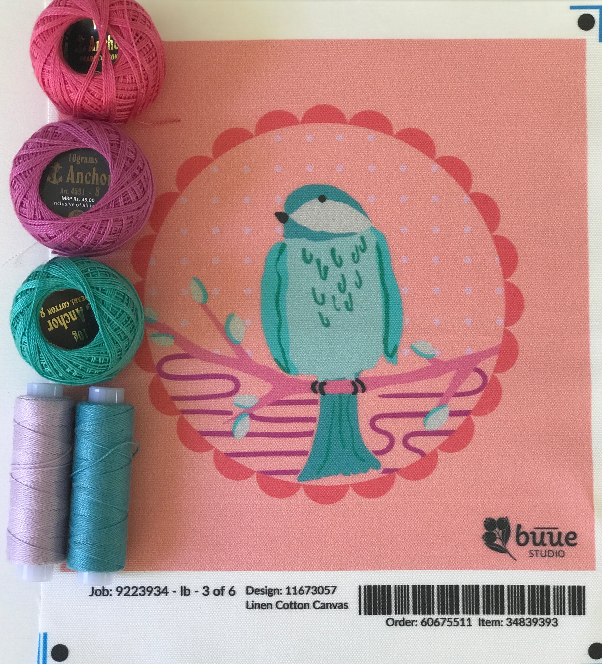 Chonky Chickadee Embroidery Design in Pink - little girl Pearl