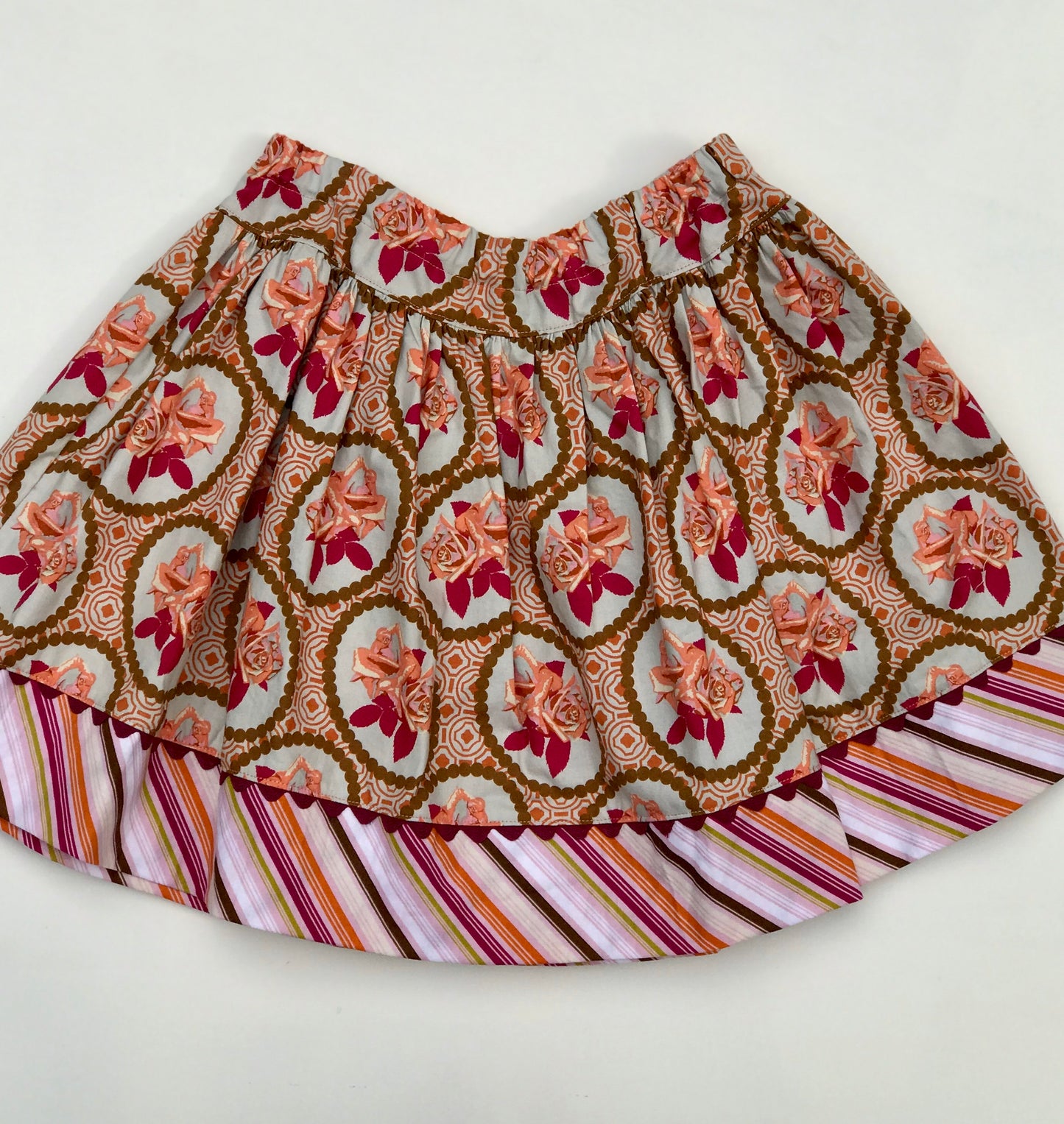 favorite twirl skirt in fall garden portrait - little girl Pearl
