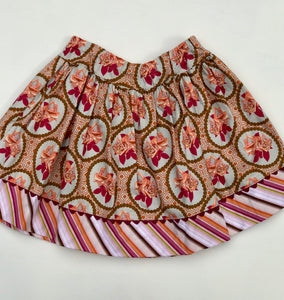 favorite twirl skirt in fall garden portrait - little girl Pearl