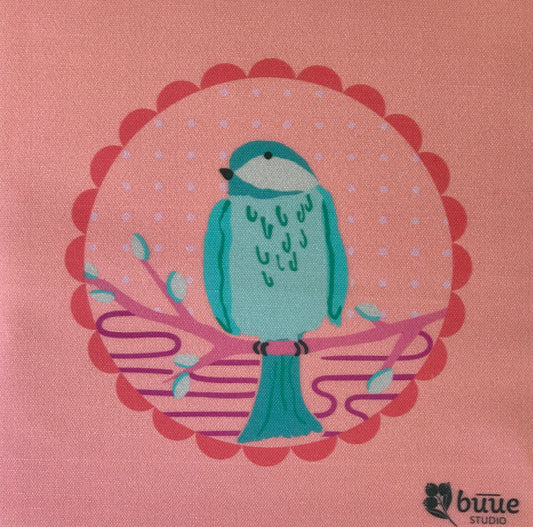Chonky Chickadee Embroidery Design in Pink - little girl Pearl