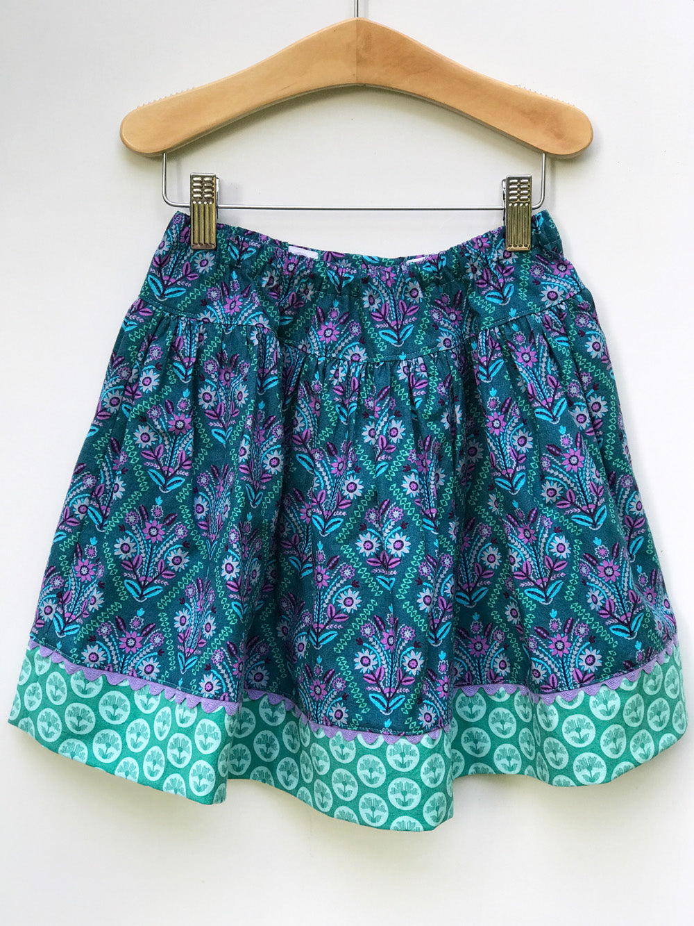 favorite twirl skirt in jade stitchery - little girl Pearl