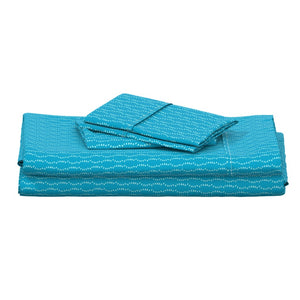 Grand Sateen Sheets in Imprint-teal - little girl Pearl